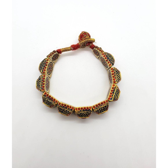 18KT GOLD Navrattan Bracelet - Picture 4 of 7